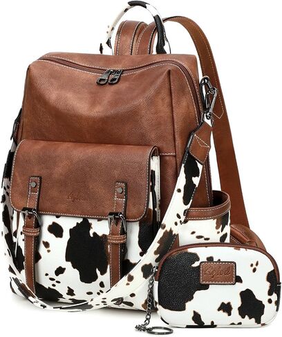 Backpack Purse for Women PU Leather Back Packs Designer Ladies Shoulder Bag Fashion Faux Work Travel Handbags in Saudi Arabia