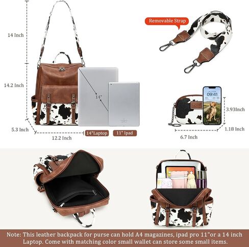Backpack Purse for Women PU Leather Back Packs Designer Ladies Shoulder Bag Fashion Faux Work Travel Handbags in Saudi Arabia
