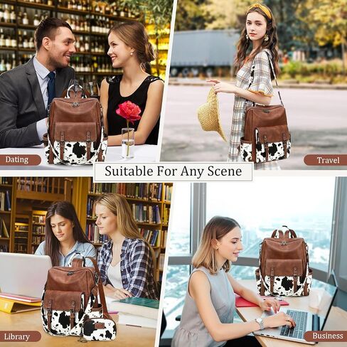 Backpack Purse for Women PU Leather Back Packs Designer Ladies Shoulder Bag Fashion Faux Work Travel Handbags in Saudi Arabia