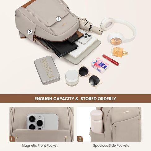 LOVEVOOK Mini Backpack for Women,Fashion Small Backpack for Travel,Lightweight Daypack for Work,Daily,Party,Khaki in Saudi Arabia