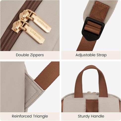 LOVEVOOK Mini Backpack for Women,Fashion Small Backpack for Travel,Lightweight Daypack for Work,Daily,Party,Khaki in Saudi Arabia