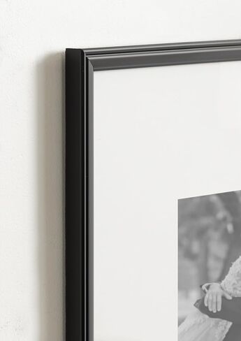 Kate and Laurel Adlynn Rectangle Picture Frame Set of 3, 16 x 20 matted to 8 x 10, Black, Modern Three-Piece Frame Set for Gallery Wall Frame Set in Living Room Wall Decor in Saudi Arabia