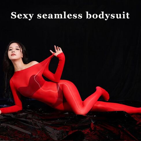 Body Stockings for Women Oil Shiny Bodystocking 5D Sheer Full Body Stocking Glossy Pantyhose in Kuwait