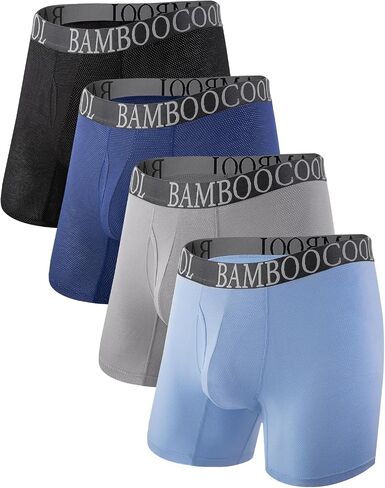 BAMBOO COOL Men's 360° Breathable Mesh Underwear Moisture-Wicking Boxer Briefs Cooling Performance,Multipack in Saudi Arabia