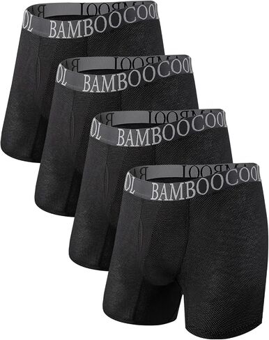 BAMBOO COOL Men's 360° Breathable Mesh Underwear Moisture-Wicking Boxer Briefs Cooling Performance,Multipack in Saudi Arabia