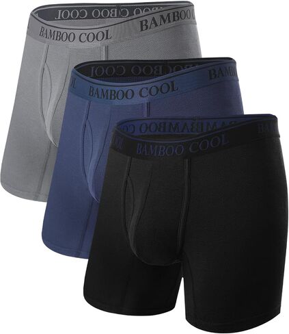 BAMBOO COOL Men's 360° Breathable Mesh Underwear Moisture-Wicking Boxer Briefs Cooling Performance,Multipack in Saudi Arabia