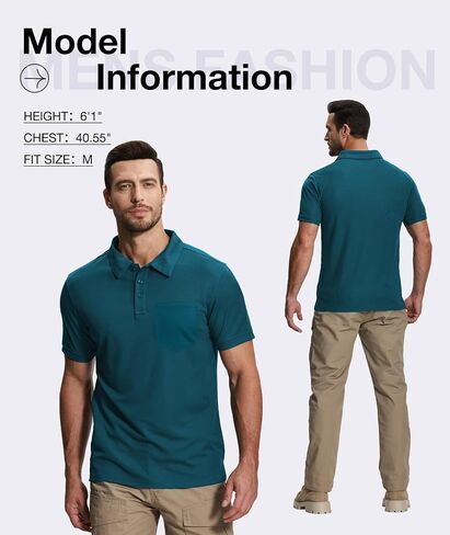 Scodi 7 Pack Polo Polo Dorts للرجال مع رطوبة الجيب Wicking Golf Polo Shirt بأكمام قصيرة في الهواء الطلق Tshirt التكتيكي in Kuwait