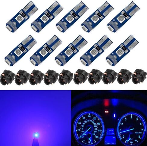BlyilyB 20-Pack T5 37 74 LED Bulb With Twist Lock Socket PC74 PC37 Dashboard Instrument Panel Gauge Cluster Light in Saudi Arabia