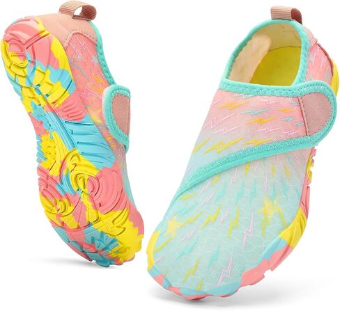 Kids Water Shoes Boys Girls - Wide Toe Box Quick Dry Barefoot Shoes Breathable Non Slip Aqua Athletic Sneakers for Swim Beach Pool Kayak Hiking Sand Walking Travel Essentials (Little Kid/Big Kid) in Saudi Arabia