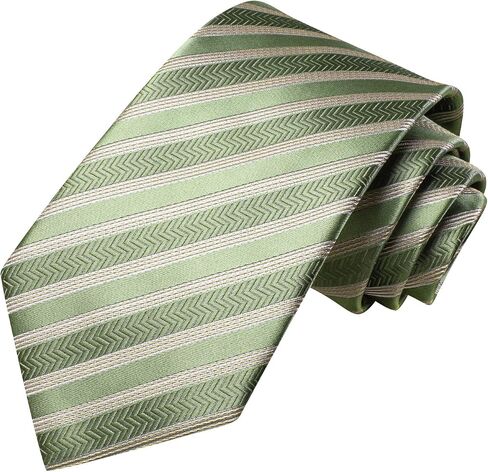 Hi-Tie Mens Tie Set Silk Striped Woven Necktie with Lapel Pin Pocket Square Cufflinks Set for Wedding Party in Kuwait