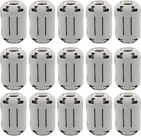 15Pcs 7mm Grey Clip-on Ferrite Ring Core RFI EMI Noise Suppressor Anti-Interference Cable Clip for Telephones Tvs Speakers Radio Audio Equipment Noise Suppressor Video Cable Power Cord in Saudi Arabia