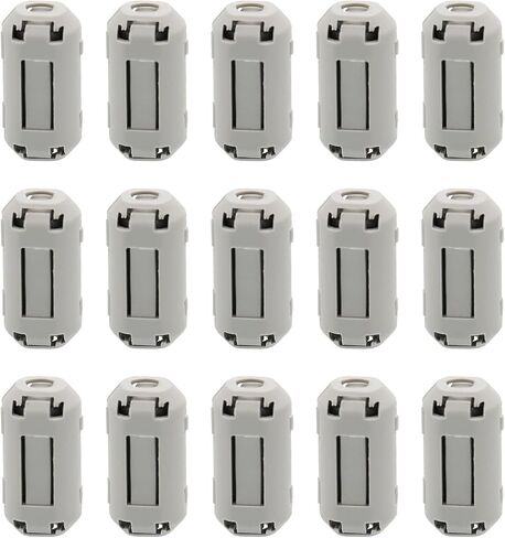 15Pcs 7mm Grey Clip-on Ferrite Ring Core RFI EMI Noise Suppressor Anti-Interference Cable Clip for Telephones Tvs Speakers Radio Audio Equipment Noise Suppressor Video Cable Power Cord in Saudi Arabia