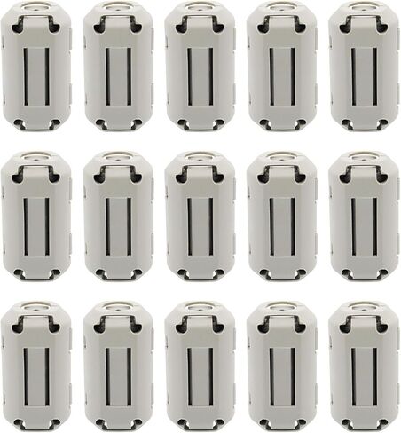 15Pcs 7mm Grey Clip-on Ferrite Ring Core RFI EMI Noise Suppressor Anti-Interference Cable Clip for Telephones Tvs Speakers Radio Audio Equipment Noise Suppressor Video Cable Power Cord in Saudi Arabia