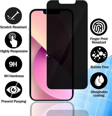واقي شاشة RKINC [2 + 2 Pack] لهاتف iPhone 13 Mini 5.4 بوصة، واقي شاشة من الزجاج المقسى مع واقي عدسة كاميرا [ضمان مدى الحياة] [مضاد للخدش] [مضاد للكسر] in Kuwait