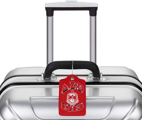 2 Pack Luggage Tags Sorority Paraphernalia 1913 Sorority Gifts for Women Pu Leather Baggage Tag Privacy Cover ID Label with Stainless Steel Loop Suitcase Travel Bag Labels in Saudi Arabia