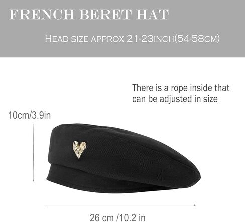 Ayliss French Beret Hat French Paris Hat Elegant Trend Classic Beanie Hats Autumn Winter Casual Chic Cap in Kuwait