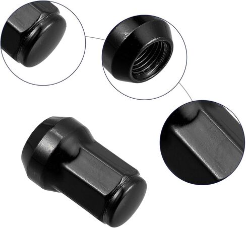 ACROPIX M12 x 1.5 سيارة العروة المكسرات مخروط مقعد نهاية مغلقة انتفاخ الجوزة عرافة عجلة الجوز مع مفتاح المقبس لهجة الذهب - حزمة من 20 in Kuwait