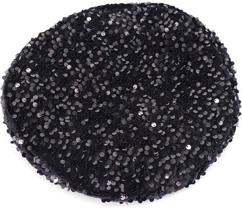 Coolwife Sequin Beret Hats for Women Artist Cap Fashionable Ladies Bling Shining French Style Beanie Beret in Saudi Arabia
