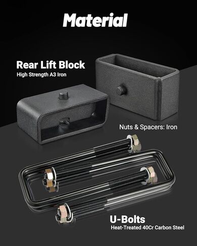 طقم رفع تسوية أمامي وخلفي 3 بوصة من EVIL ENERGY لسيارة Toyota 2005-2023 Tacoma 2WD 4WD (6 عروات فقط) 2003-2023 4Runner و2007-2015 FJ Cruise، فواصل دعامة للتعليق باللون الأحمر in Kuwait