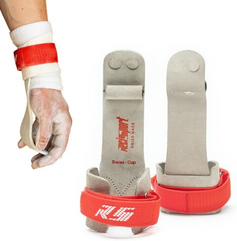 Reisport Men's Double Buckle Ring Grips, Gymnastics, Small (1) in Kuwait