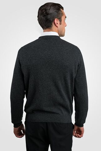 JENNIE LIU Men's 100% Pure Cashmere Long Sleeve Pullover V Neck Sweater in Saudi Arabia