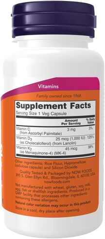 Vitamin D3 & K2, 120 Vcaps (Pack of 2) in Saudi Arabia