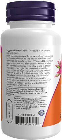 Vitamin D3 & K2, 120 Vcaps (Pack of 2) in Saudi Arabia