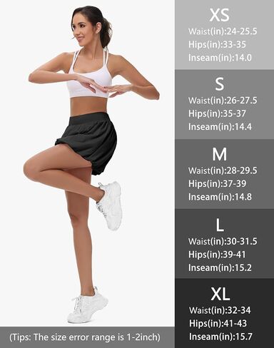 Women's Mini Bubble Skirt - High Waisted Puffy Ruffle Tennis Workout Athletic Casual Loose Fit Skorts with Pockets in Saudi Arabia