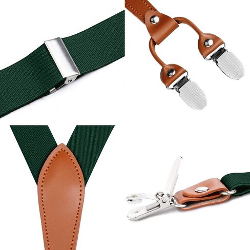 GUSLESON Suspenders & Bowtie Set Men's Elastic Band Suspenders + Bowtie for Wedding, Formal Events in Saudi Arabia