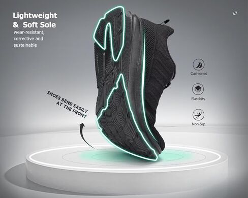 Mens Wide Walking Shoes Soft Sole Non Slip Running Comfortable Tennis Breathable Athletic Gym Workout Sport Sneakers in Kuwait