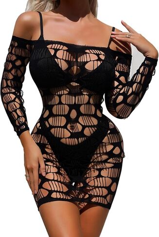 Women Fishnet Bodystocking Lingerie Sexy Footless Stockings Sleeveless Lace Bodysuit Halterneck One Piece Pantyhose in Kuwait