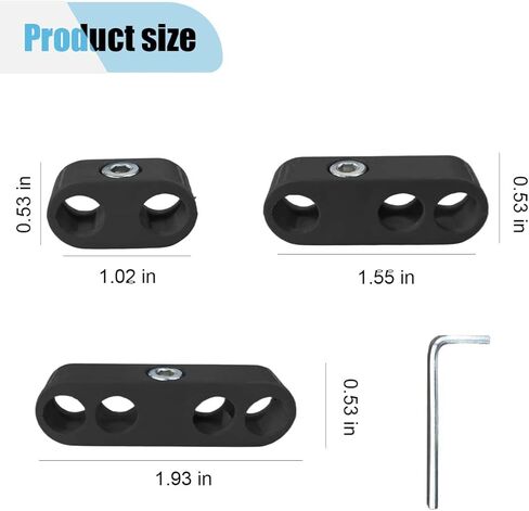 6PCS Car Spark Plug Wire Separator Divider Kit, Car Engine Ignition Wire Separators Holder for 7mm 8mm 9.5mm Wire, Spark Plug Wire Loom Divider Clamp (Black) in Kuwait