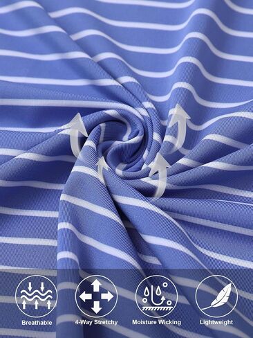 Rouen Mens Polo Shirts Short Sleeve Dry Fit Performance Moisture Wicking Causal Striped Polo Collared Golf Shirts for Men in Saudi Arabia