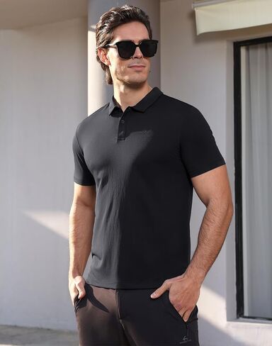 Pioneer Camp Men's Golf Shirt UPF 50+ Quick Dry Polo Shirts Short Sleeve Moisture Wicking Performance Tees Collar Work Shirts in Saudi Arabia