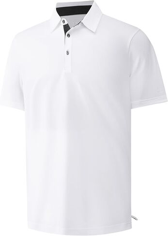 Mens Golf Shirt Short Sleeve Moisture Wicking Dry Fit Performance Solid Casual Pique Collared Golf Polo Shirts for Men in Saudi Arabia