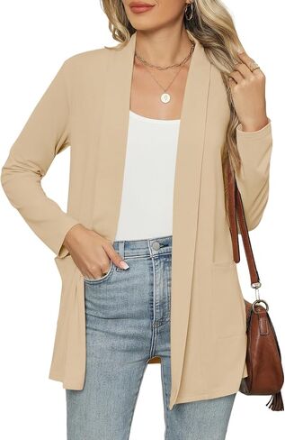 Micoson Long Sleeve Lightweight Thin 2025 Summer Cardigan for Women Casual Loose Fit Kimono Cover Up with Pockets in Saudi Arabia