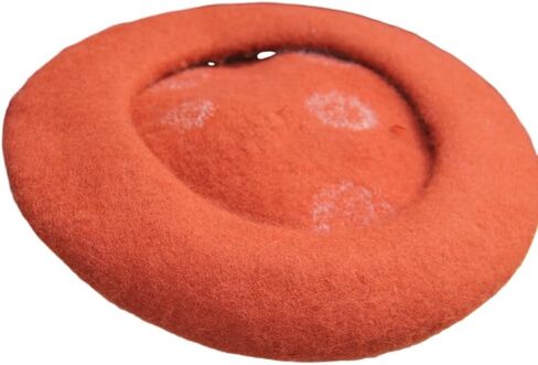 Mushroom Beret Handmade Wool Felt Hat Men Women's Cosplay Cap Vintage Painter Beanies in Kuwait