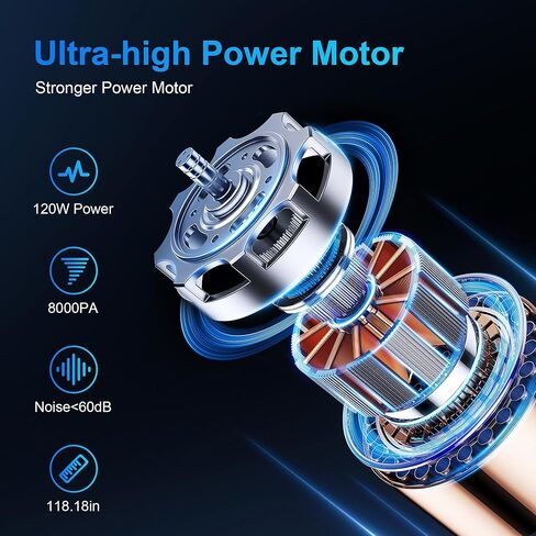 مكنسة للسيارات باليد باليد مع شفط قوي 8000Pa ، مكنسة للسيارة المحمولة مع 2 مرشحات ، فرشاة صغيرة ، الوزن الخفيف ، سعة 0.34 لتر ، الملحقات الأساسية in Kuwait