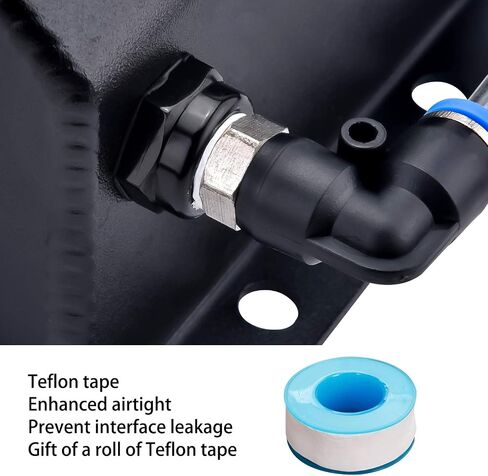 SPEEDWOW Coolant Overflow Tank, Aluminum Radiator Overflow Tank with Teflon Tape & O-ring Gasket, 1 L Universal Reservoir Expansion Tank (Silver) in Saudi Arabia