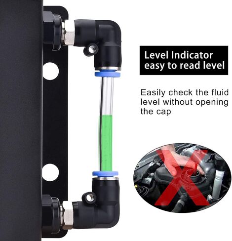 SPEEDWOW Coolant Overflow Tank, Aluminum Radiator Overflow Tank with Teflon Tape & O-ring Gasket, 1 L Universal Reservoir Expansion Tank (Silver) in Saudi Arabia