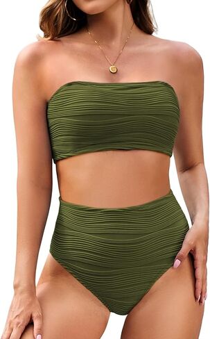 Pink Queen Women Bikini Set 2024 Removable Strap Textured Two Piece Swimsuits High Cut Bathing Suits in Saudi Arabia