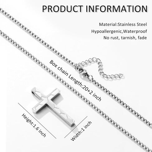 Soccer Cross Necklace for Boys Men Inspirational Christian Bible Verse Cross Pendant Stainless Steel Chain 20+2 inch Soccer Jewelry Religious Gift for Men in Kuwait