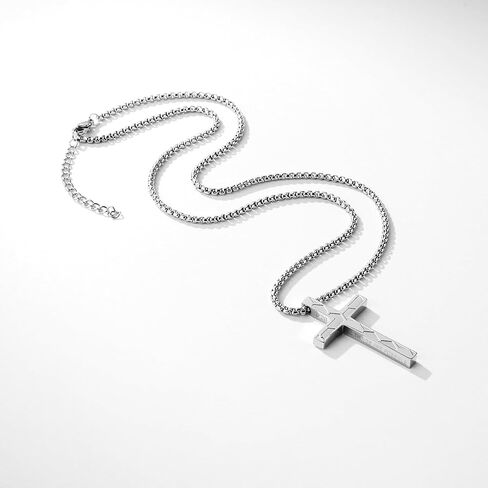 Soccer Cross Necklace for Boys Men Inspirational Christian Bible Verse Cross Pendant Stainless Steel Chain 20+2 inch Soccer Jewelry Religious Gift for Men in Kuwait