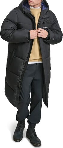 Champion Men's Full-Length Puffer with Hood in Saudi Arabia