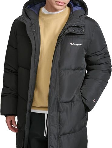 Champion Men's Full-Length Puffer with Hood in Saudi Arabia