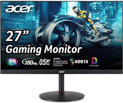 شاشة ألعاب الكمبيوتر Acer Nitro مقاس 27 بوصة WQHD 2560x1440 IPS | AMD FreeSync Premium | 300 هرتز | ما يصل إلى 0.5 مللي ثانية | 99% sRGB | DisplayHDR 400 | ErgoStand | تركيب VESA | 1 x DP 1.4 & 2 x HDMI 2.1 | XV272U F3bmiiprx in Kuwait