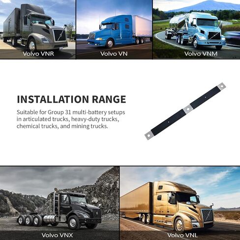 partsPTT 3P Three-Hole Battery Bar Terminal Block | Compatible with Volvo Models | Durable Auto Parts - (Red Positive) in Kuwait