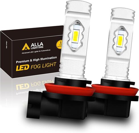 Alla Lighting 3600lm H16 H8 H11 مصابيح مصابيح الضباب LED، 8000K أزرق ثلجي 12 فولت ETI 56-SMD DRL (أضواء الجري النهارية) بديلة للسيارات والشاحنات، Xtreme Super Bright in Kuwait
