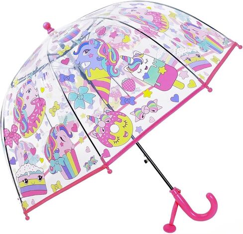 Clear Bubble Umbrella, Transparent Dome Canopy, See Through for Safety, Windproof, Auto Open, Easy-Grip Handle, Lightweight Umbrella for Rain/Sun in Kuwait