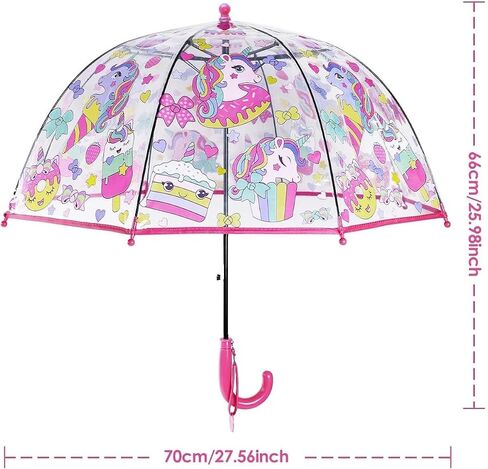 Clear Bubble Umbrella, Transparent Dome Canopy, See Through for Safety, Windproof, Auto Open, Easy-Grip Handle, Lightweight Umbrella for Rain/Sun in Kuwait